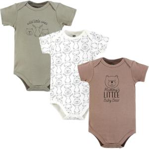 image:imageHudson Baby Infant Boys Cotton Bodysuits 3Pack Mommys Baby Bear Preemie