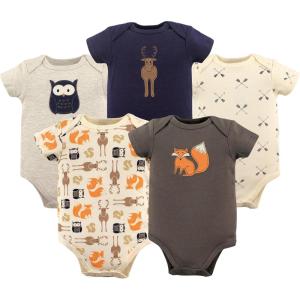 image:imageHudson Baby Infant Boys Cotton Bodysuits 5PackForest