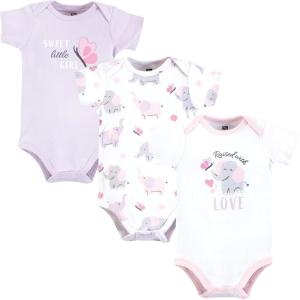 image:imageHudson Baby Infant Girl Cotton Bodysuits Elephant Butterfly 912 Months