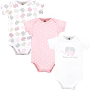 image:imageHudson Baby Infant Girl Cotton Bodysuits Multi Color Mommy Elephant 36 Months