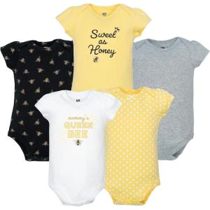 image:imageHudson Baby Infant Girls Cotton Bodysuits 5PackQueen Bee