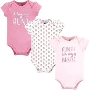 image:imageHudson Baby Unisex Baby Cotton Bodysuits Auntie Bestie 69 Months