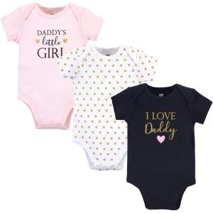 image:imageHudson Baby Unisex Baby Cotton Bodysuits Baby and Toddler T Shirt Set Girl Daddy 36 Months US