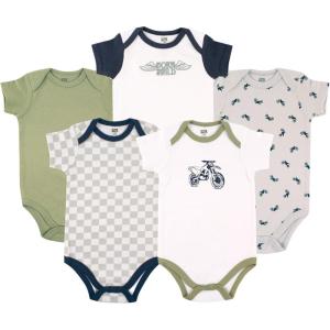 image:imageHudson Baby Unisex Baby Cotton Bodysuits Dirt Bike 5 Pack 1218 Months 18M