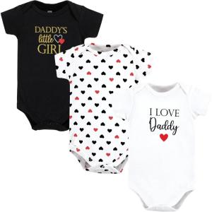 image:imageHudson Baby Unisex Baby Cotton Bodysuits Girl Daddy Red Black Preemie