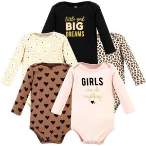 image:imageHudson Baby Unisex Baby Cotton BodysuitsCinnamon Hearts