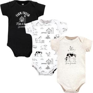 image:imageHudson Baby Unisex Baby Cotton BodysuitsFarm Friends