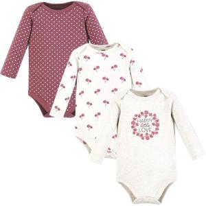 image:imageHudson Baby Unisex Baby Cotton BodysuitsHappy Love
