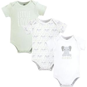image:imageHudson Baby Unisex Baby Cotton BodysuitsHello World Elephant