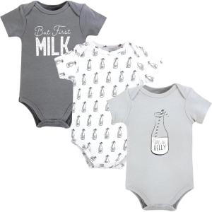 image:imageHudson Baby Unisex Baby Cotton BodysuitsMilk Belly Bottle