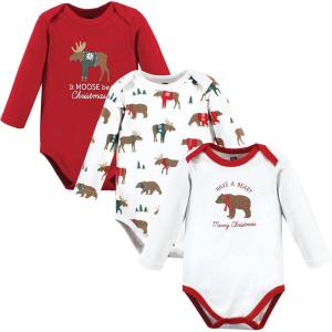 image:imageHudson Baby Unisex Baby Cotton BodysuitsMoose Be Christmas