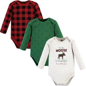 image:imageHudson Baby Unisex Baby Cotton BodysuitsMoose Wonderful Time