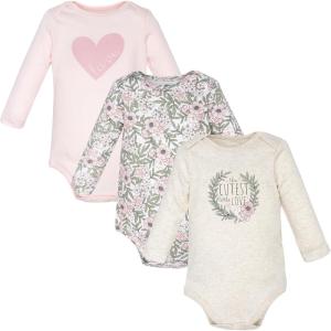 image:imageHudson Baby Unisex Baby Cotton LongSleeve Bodysuits 3PackThe Cutest