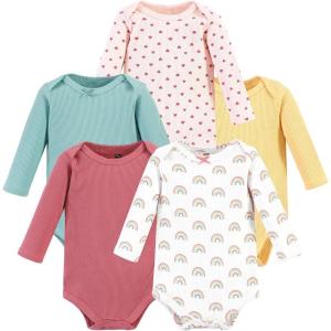 image:imageHudson Baby Unisex Baby Thermal Long Sleeve Bodysuits SnowflakeCreative Rainbows