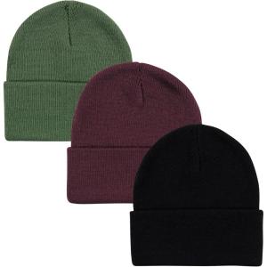 image:imageHudson Baby UnisexBaby Knit Caps and Cuffed BeaniesGreen Burgundy