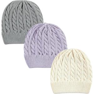 image:imageHudson Baby UnisexBaby Knit Caps and Cuffed BeaniesLilac Cream