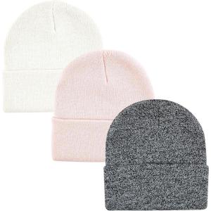 image:imageHudson Baby UnisexBaby Knit Caps and Cuffed BeaniesPink White