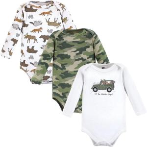 image:imageHudson Baby babyboys Cotton Longsleeve Bodysuits 3packAnimal Adventure