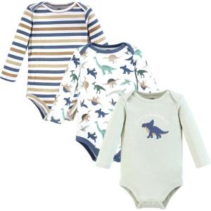 image:imageHudson Baby babyboys Cotton Longsleeve Bodysuits 3packDino Friends