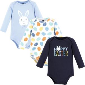 image:imageHudson Baby babyboys Cotton Longsleeve Bodysuits 3packHoppy Easter