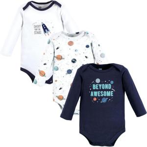image:imageHudson Baby babyboys Cotton Longsleeve Bodysuits 3packSpace