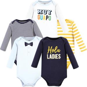 image:imageHudson Baby babyboys Cotton Longsleeve Bodysuits 5packHola Ladies