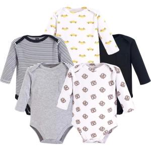 image:imageHudson Baby babyboys Cotton Longsleeve Bodysuits 5packNyc