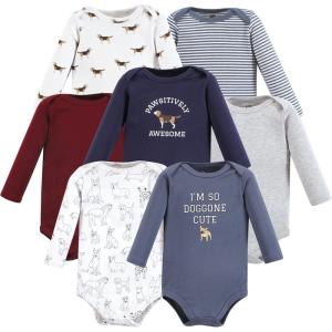 image:imageHudson Baby babyboys Cotton Longsleeve Bodysuits 7packBoy Dogs