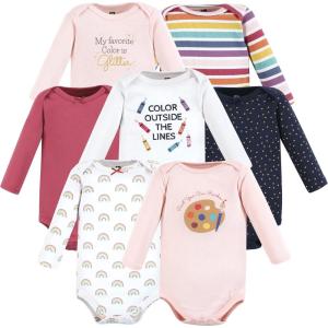 image:imageHudson Baby babyboys Cotton Longsleeve Bodysuits 7packCreativity