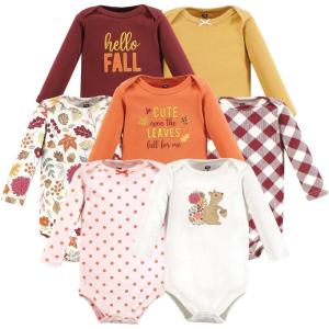 image:imageHudson Baby babyboys Cotton Longsleeve Bodysuits 7packFall Squirrel