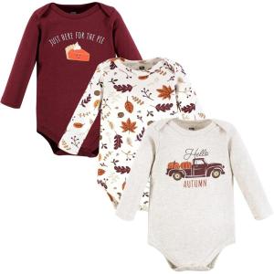 image:imageHudson Baby unisexbaby Cotton Longsleeve Bodysuits 3packHello Autumn
