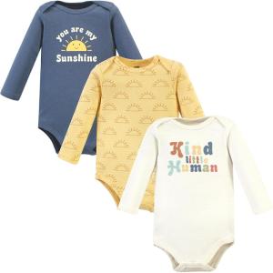 image:imageHudson Baby unisexbaby Cotton Longsleeve Bodysuits 3packKind Human