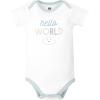 image:imageHudson Baby Unisex Baby Cotton Bodysuits 5PackHello World Clouds