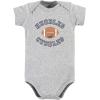 image:imageHudson Baby Unisex Baby Cotton Bodysuits Football Huddles 3Pack Newborn