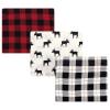 image:imageHudson Baby Unisex Baby Muslin Swaddle Blanket 3Pc and Tranquility Blanket Moose Buffalo Plaid One Size