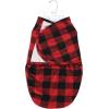 image:imageHudson Baby Unisex Baby Plush Faux Fur Swaddle WrapBuffalo Plaid