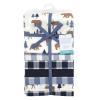 image:imageLittle Treasure Hudson Baby Cotton Poly Flannel Receiving Blankets Multipack Pink Cuteasaurus 30x30 inchesBlue Moose Bear