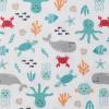 image:imageLittle Treasure Hudson Baby Cotton Poly Flannel Receiving Blankets Multipack Pink Cuteasaurus 30x30 inchesBlue Sea Characters