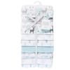 image:imageLittle Treasure Hudson Baby Cotton Poly Flannel Receiving Blankets Multipack Pink Cuteasaurus 30x30 inchesBlue Woodland Neutral