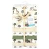 image:imageLittle Treasure Hudson Baby Cotton Poly Flannel Receiving Blankets Multipack Pink Cuteasaurus 30x30 inchesGreen Going on Safari