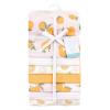 image:imageLittle Treasure Hudson Baby Cotton Poly Flannel Receiving Blankets Multipack Pink Cuteasaurus 30x30 inchesOrange Citrus Orange