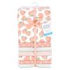 image:imageLittle Treasure Hudson Baby Cotton Poly Flannel Receiving Blankets Multipack Pink Cuteasaurus 30x30 inchesPink Sweet Peach