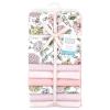 image:imageLittle Treasure Hudson Baby Cotton Poly Flannel Receiving Blankets Multipack Pink Cuteasaurus 30x30 inchesPink Vintage Blossom