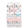 image:imageLittle Treasure Hudson Baby Cotton Poly Flannel Receiving Blankets Multipack Pink Cuteasaurus 30x30 inchesPink Wild Forest