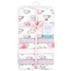 image:imageLittle Treasure Hudson Baby Cotton Poly Flannel Receiving Blankets Multipack Pink Cuteasaurus 30x30 inchesPurple Tea Party