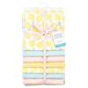 image:imageLittle Treasure Hudson Baby Cotton Poly Flannel Receiving Blankets Multipack Pink Cuteasaurus 30x30 inchesYellow Lemon Daisy