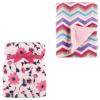 Modern Floral/Pink Chevron