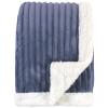 image:imageHudson Baby Unisex Baby Corduroy Blanket with Sherpa Backing and Trim Gray 30x40 inchesBlue