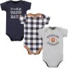 image:imageHudson Baby Unisex Baby Cotton Bodysuits Football Huddles 3Pack 1824 Months