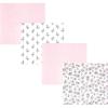 image:imageHudson Baby Unisex Baby Cotton Polyester Flannel Receiving Blankets 4PackPink Primrose